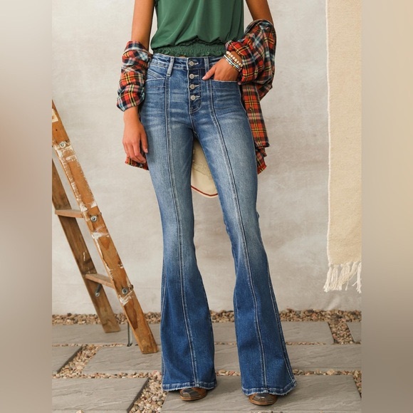 Flying Monkey Denim - Flying Monkey Flare High Rise Jeans Unique Size 26